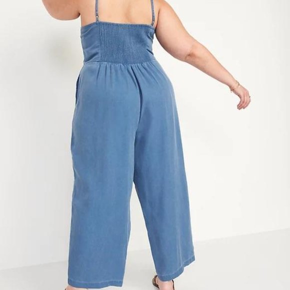 New Old Navy Sleeveless Tie-Front TENCEL™ Lyocell Jumpsuit for Women - Picture 4 of 7